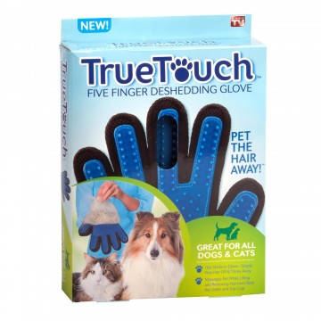 True Touch - rękawiczki do wyczesawania włosów zwierząt
